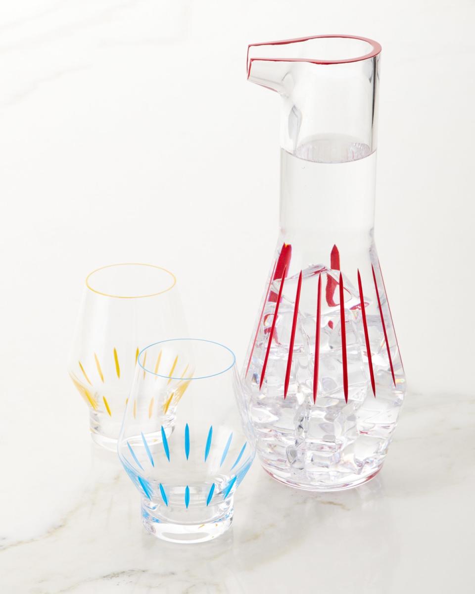 A set of glassware from Apfel’s new collection.