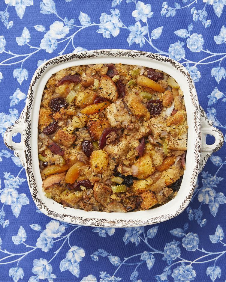 Cornbread Dressing with Dried Fruit and Nuts