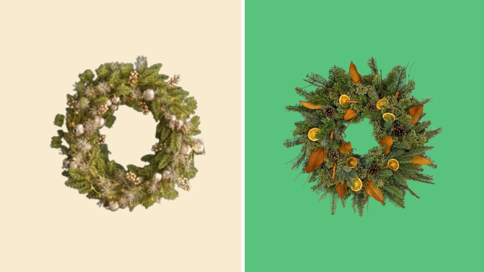 Add a festive wreath to the front door or above the fireplace.