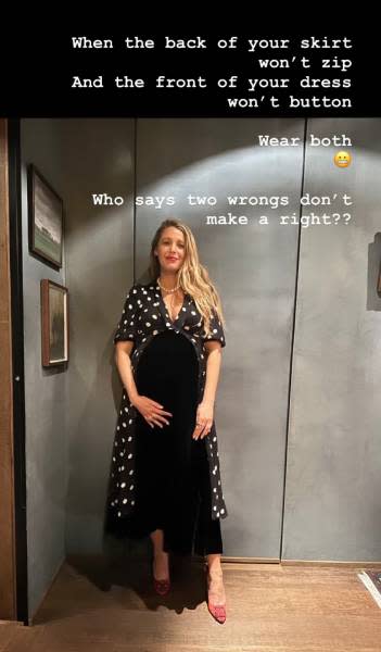 Blake Lively shows off pregnancy fashion hack