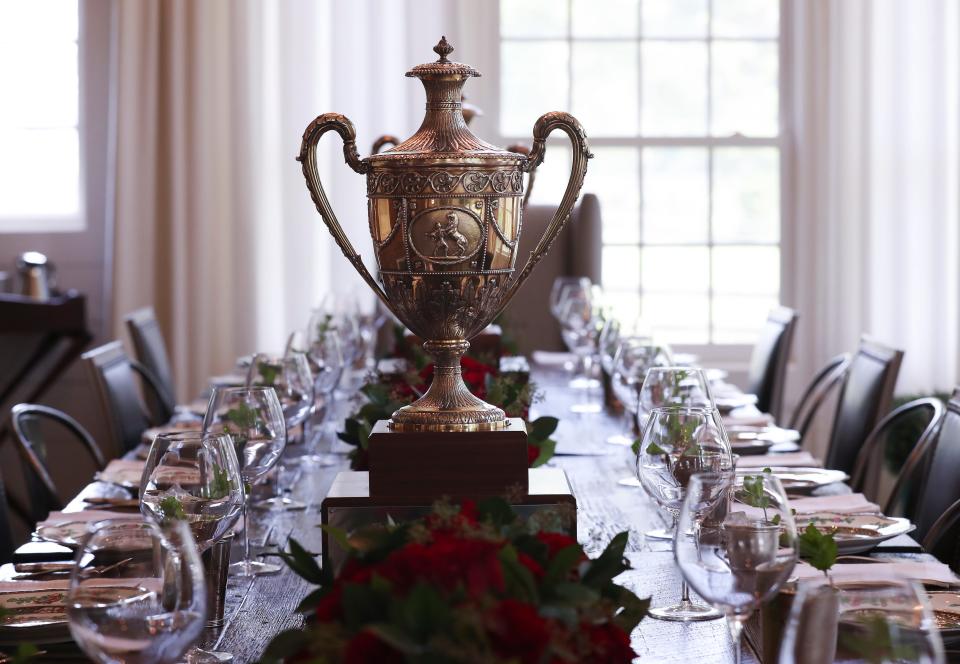 Steve's trophy for being named the USET National Combined Driving Champion for 2016-2019 is displayed in the sun room at the home of Steve Wilson and Laura Lee Brown at Hermitage Farm in Goshen on Aug. 24, 2020.