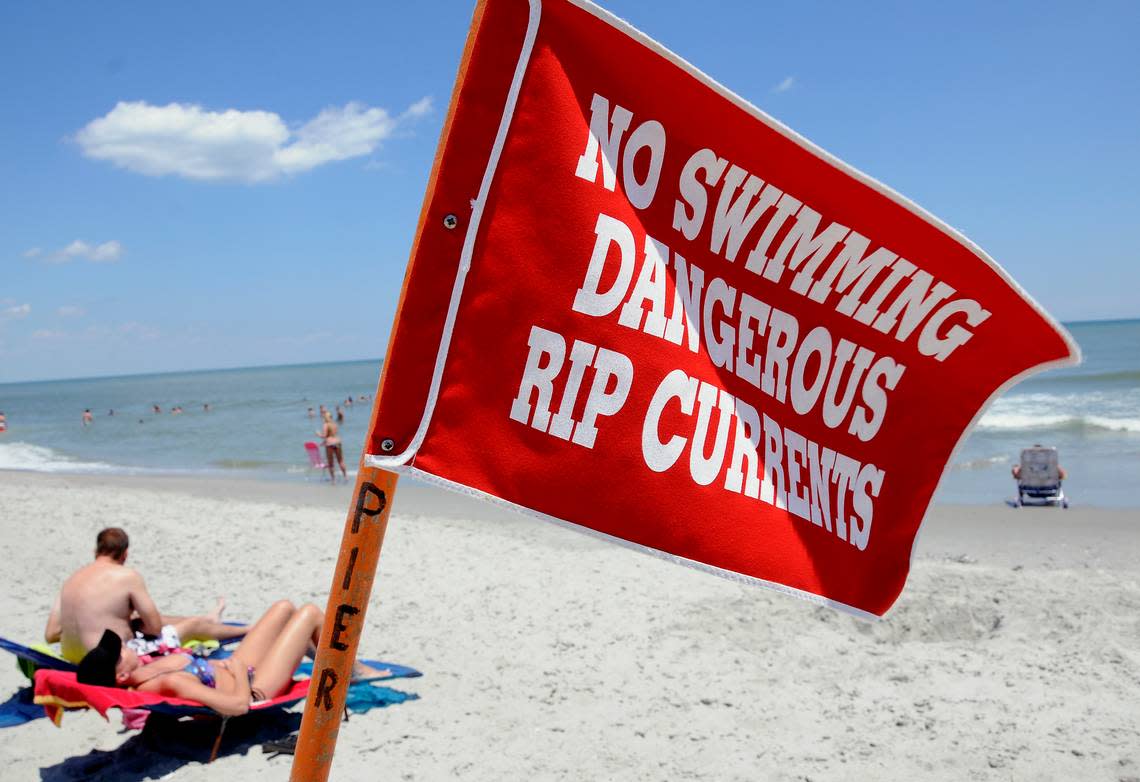 Beach communities along the North Carolina coast use a color coded flag system developed more than two decades ago by the National Weather Service, NOAA and the U.S. Lifesaving Association to quickly convey information about hazards on the shore.