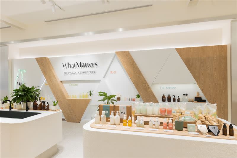 首次在台開展實體店的法國環保生活品牌「WHAT MATTERS」，從裡到外實踐極簡主義。（圖／誠品提供）