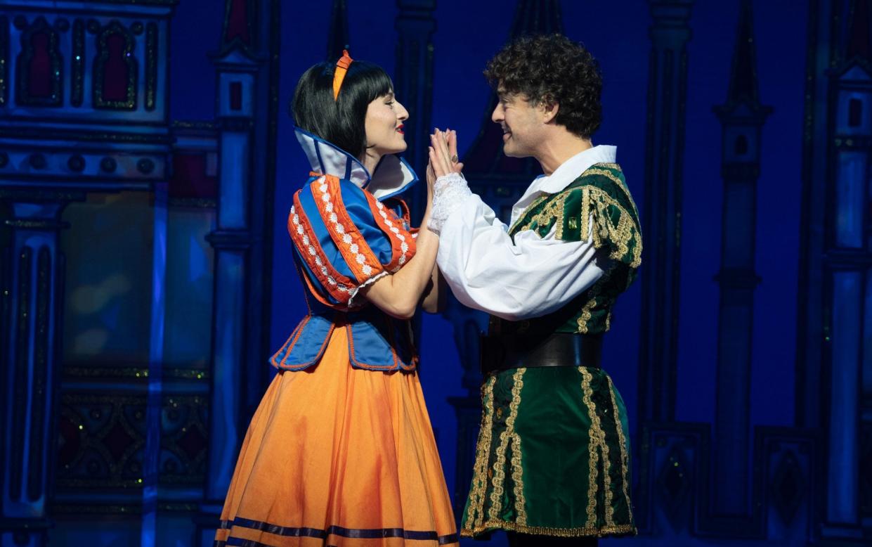 Hannah Lowther and Lee Mead in Snow White, at the New Wimbledon Theatre - Ruthie Henshall