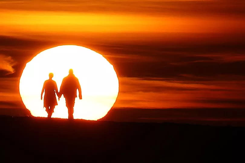 Sunset stroll on the beach between Prestatyn and Talacre