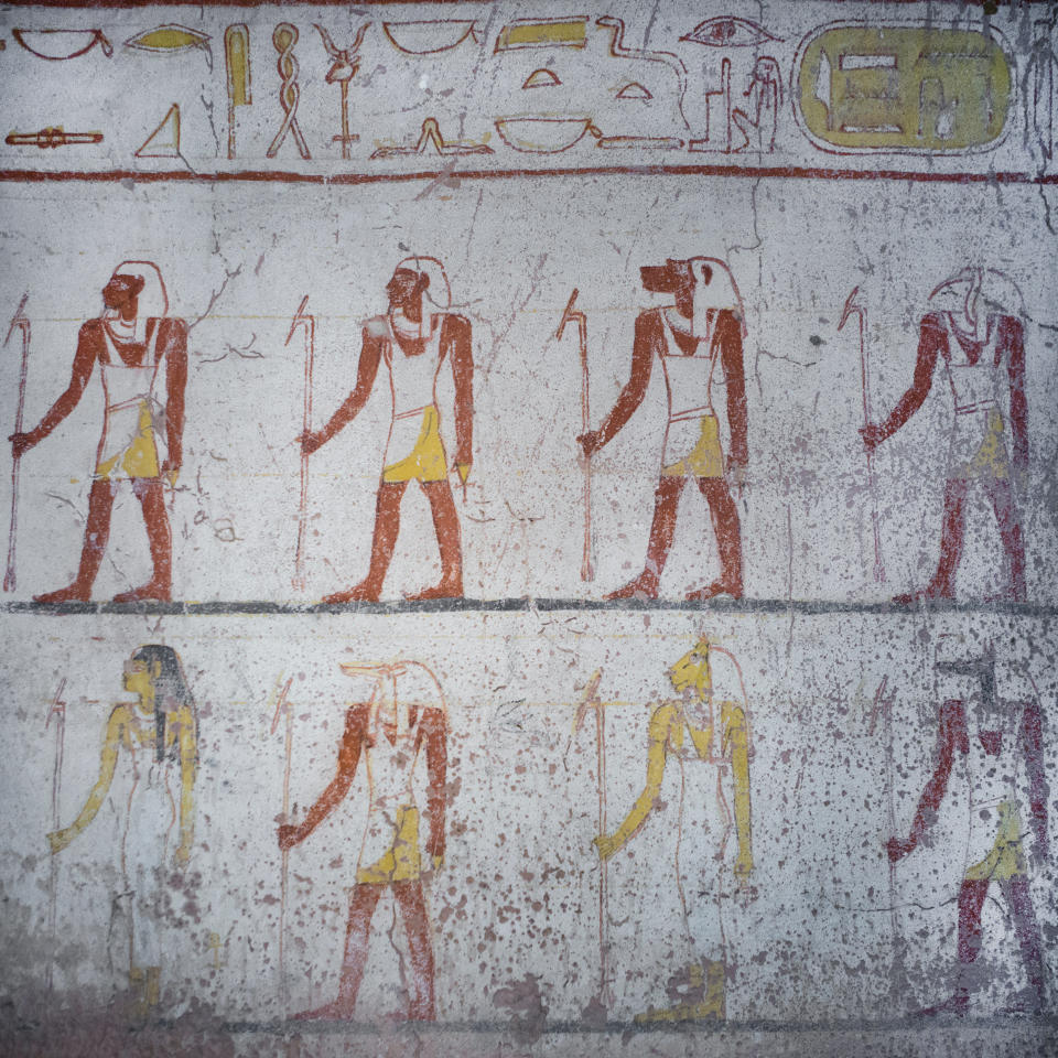 Inside the burial chamber of the tomb of Tanutamun - Credit: GETTY