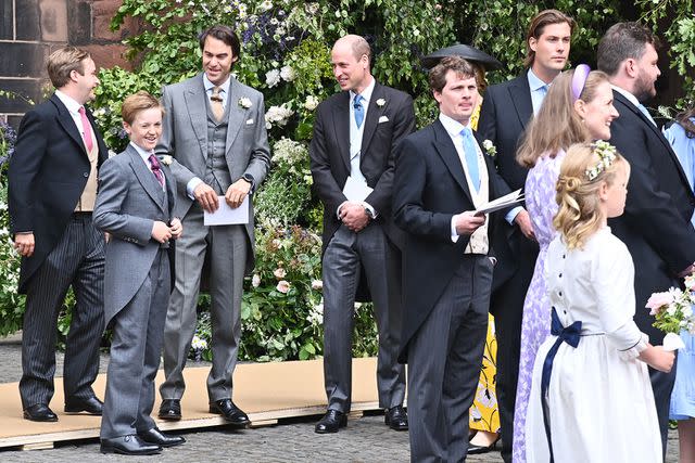 <p>Alan Chapman/Dave Benett/Getty</p> Prince William at the wedding of the Duke and Duchess of Westminster on June 7, 2024