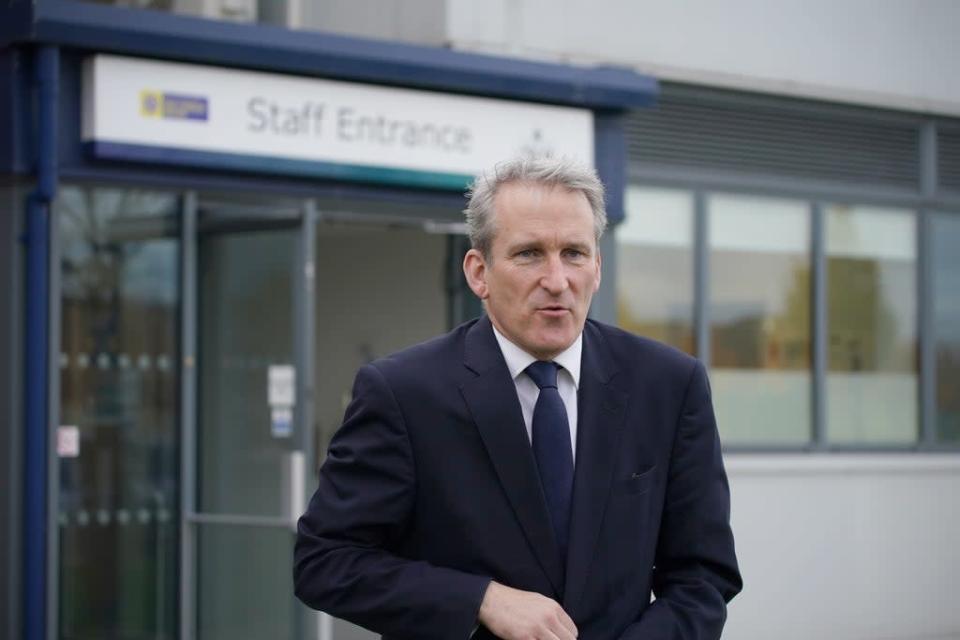 Security Minister Damian Hinds during a visit to the Joint Police and Fire Command and Control (JCC) in Bootle. (Peter Byrne/PA) (PA Wire)
