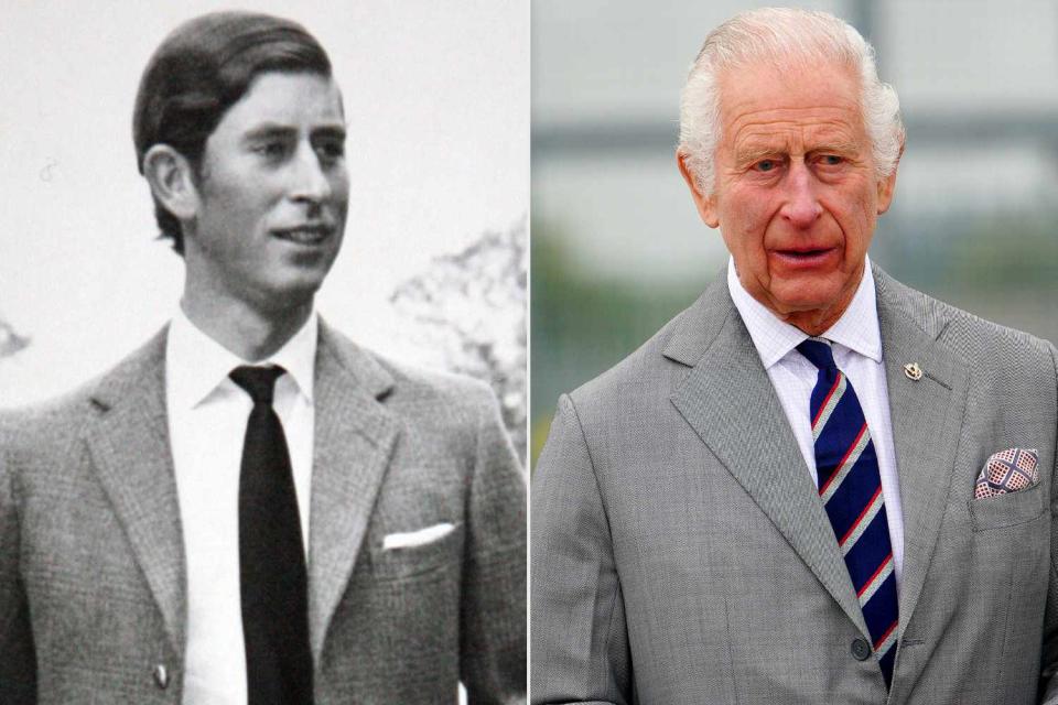 <p>Peter Jolly/Shutterstock; Ben Birchall/PA Images via Getty</p> King Charles in his final year at Gordonstoun in 1976; King Charles in 2024