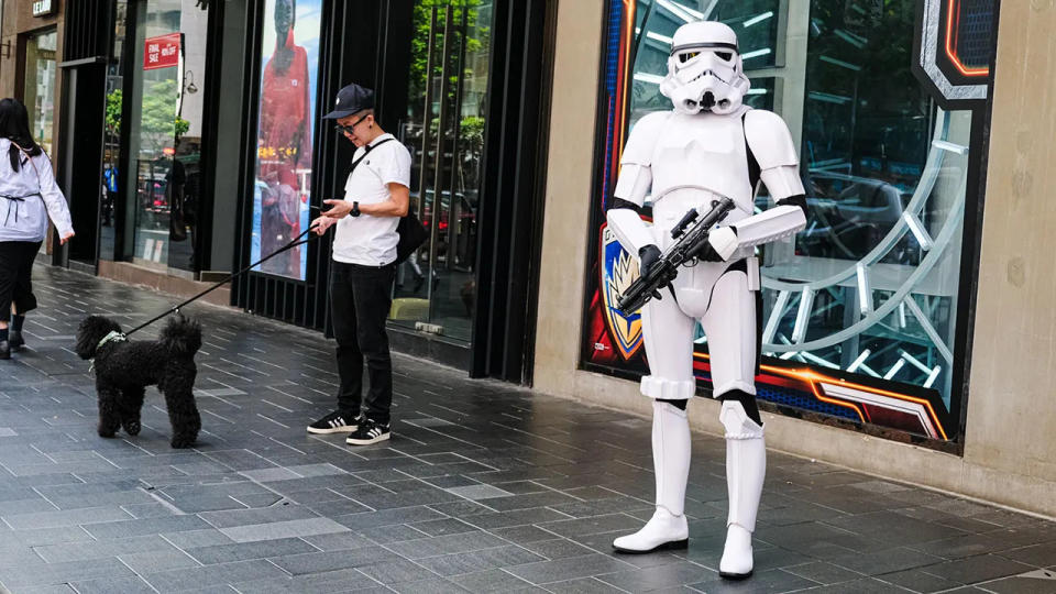 Stormtrooper in public