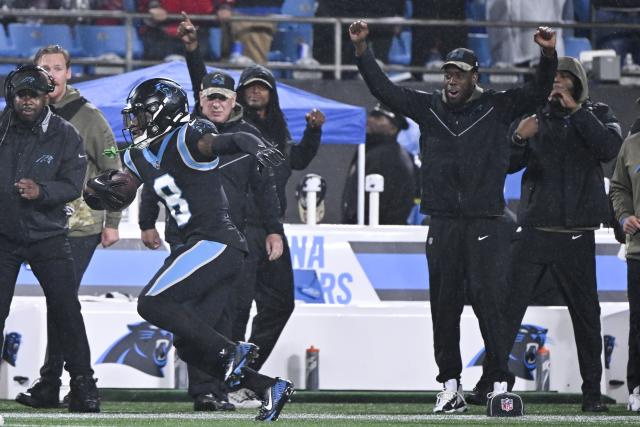 Carolina Panthers run riot over Atlanta Falcons in rain-soaked