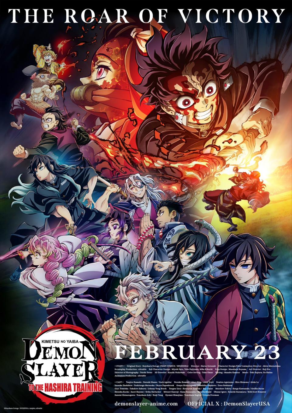 Póster oficial de Demon Slayer: Kimetsu No Yaiba- Rumbo al entrenamiento de los pilares (Créditos IMDb)