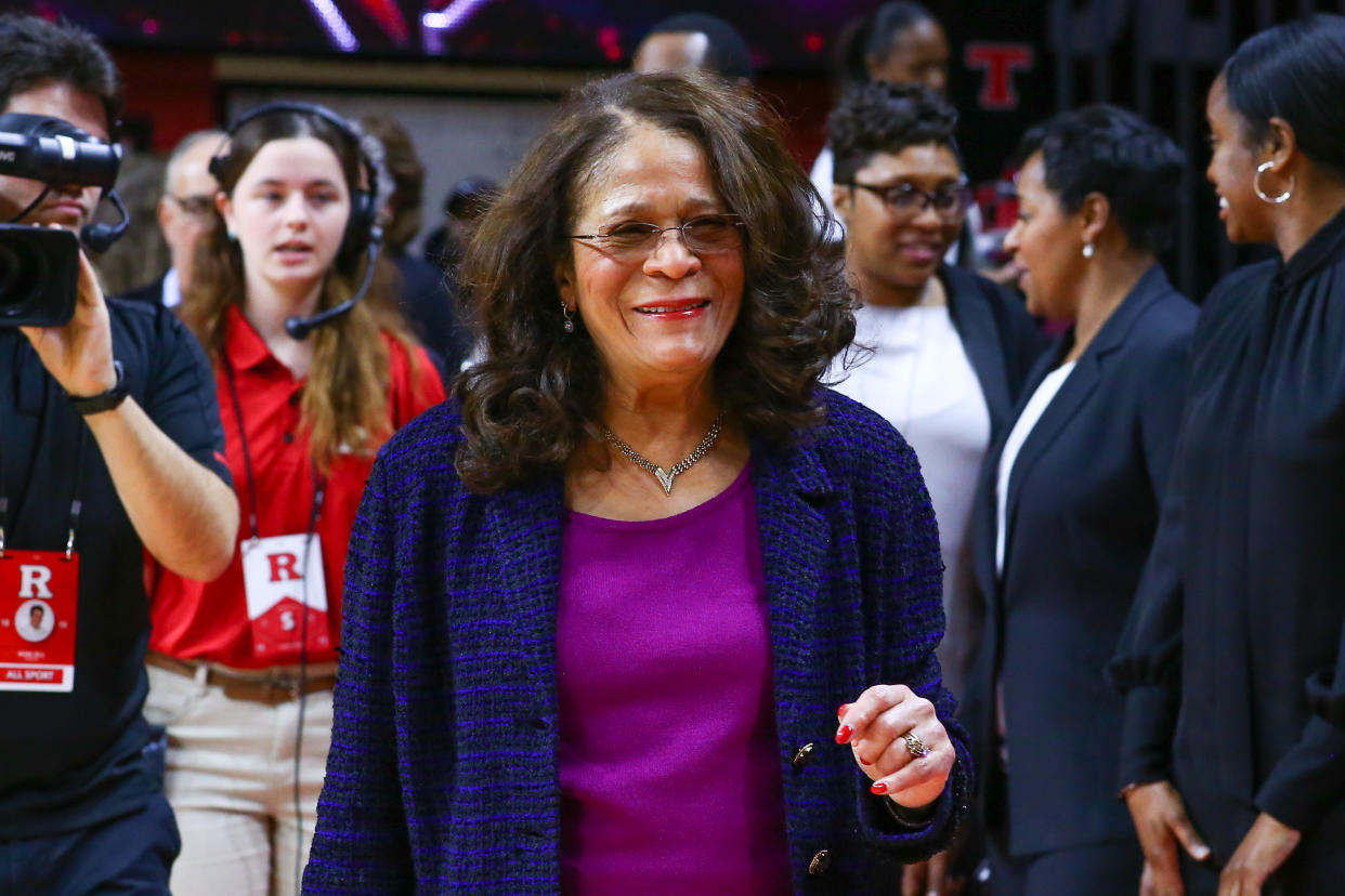 C. Vivian Stringer with Rutgers.