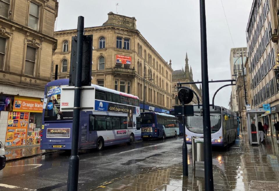 Why are streets in Bradford City Centre being pedestrianised?