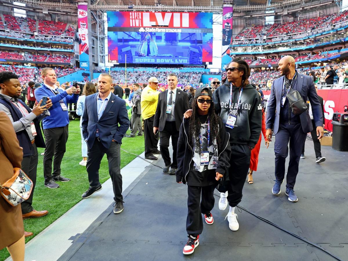 Phoenix Mercury star Brittney Griner attends Super Bowl 57 in Philadelphia  Eagles jersey