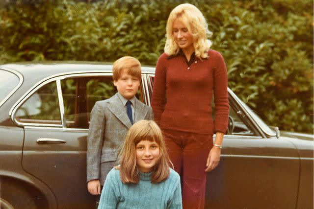 <p>Â©Earl Spencer</p> Charles Spencer with his sister Diana (seated) and nanny Mary Clarke as he headed off for Maidwell Hall in 1972.