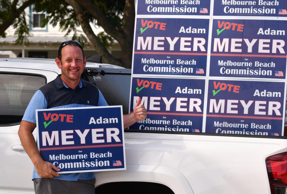 Adam Meyer won the Melbourne Beach town commissioner election.