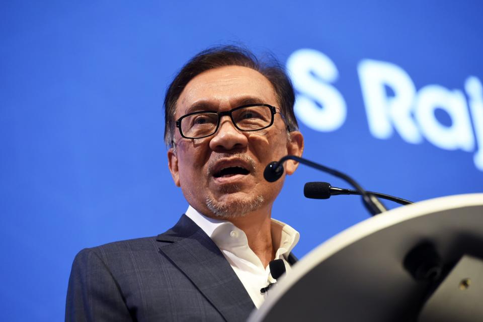 Malaysia Prime Minister Anwar Ibrahim during his previous visit to Singapore, when he spoke at the Singapore Summit in 2018.