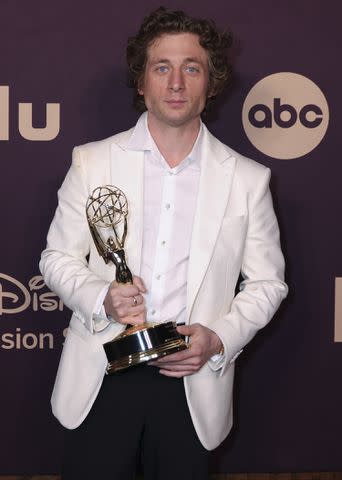 <p>Anna Webber/Variety via Getty Images</p> Jeremy Allen White at the Emmy Awards in Los Angeles on Jan. 15, 2024
