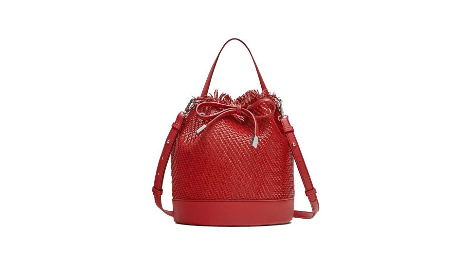 Red raffia bucket bag (Photo: Zara)