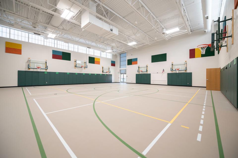 The gymnasium at the new Franklin School of Innovation.
