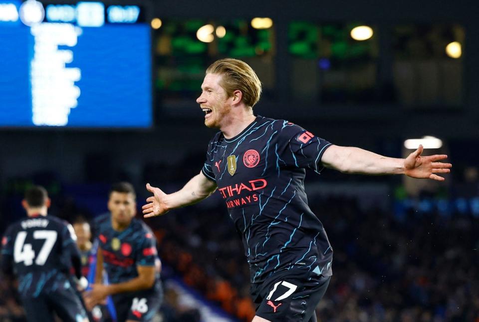 De Bruyne’s brilliant header opened the scoring (Action Images via Reuters)