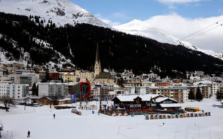 A general view shows the Swiss mountain resort of Davos, Switzerland, January 11, 2018. REUTERS/Arnd Wiegmann