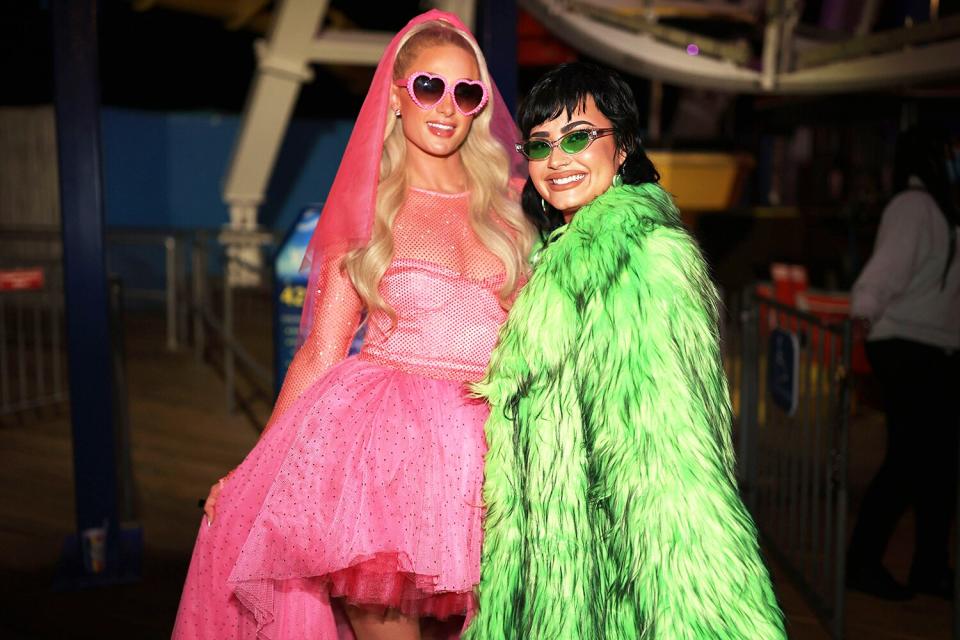 Paris Hilton and Demi Lovato The wedding of Paris Hilton and Carter Reum, The Carnival, Santa Monica Pier, Los Angeles, California, USA - 12 Nov 2021