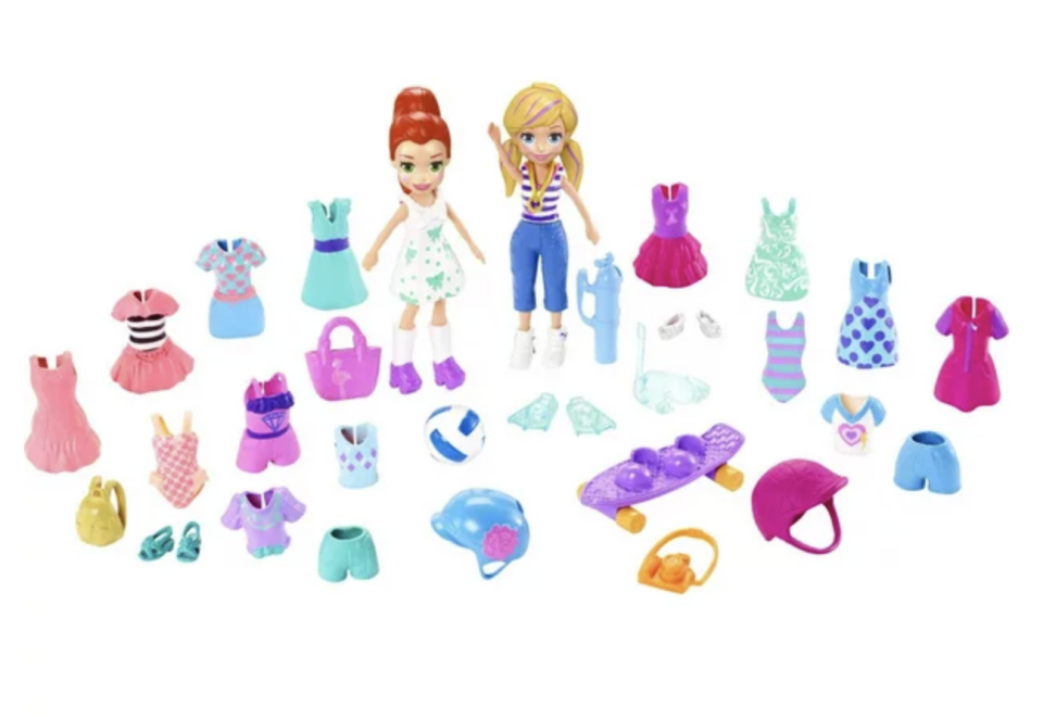 polly pocket and her assortment of clothes