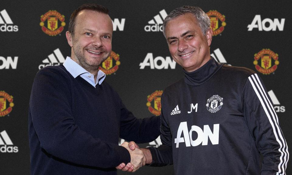 Woodward (left) has been criticised by Mourinho for United’s transfer business this summer