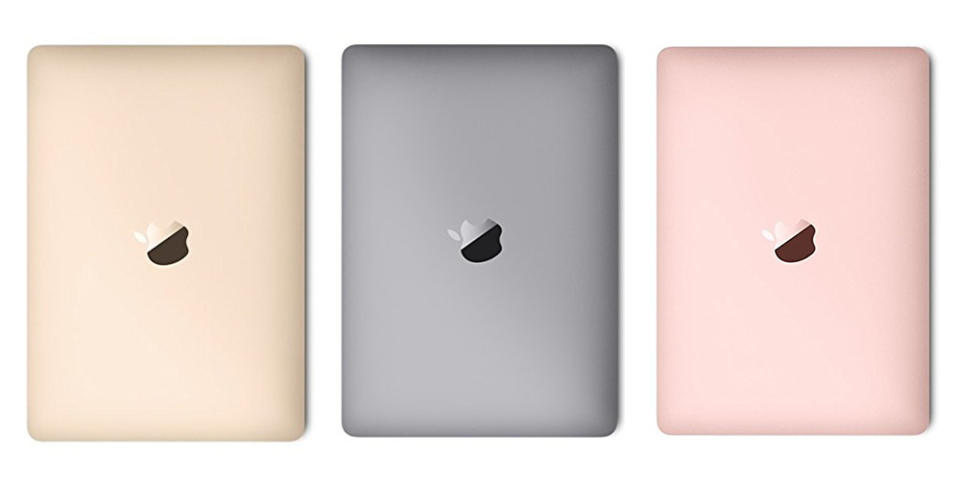 Apple MacBook 12-inch laptop (2017) in Gold, Space Grey and Rose Gold. (Photo: Amazon)