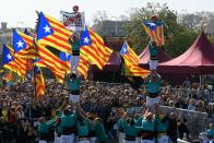 <p>En Perpiñán el independentismo catalán ha celebrado varios actos multitudinarios desde el inicio del procés, como este de febrero de 2020. (Foto: Lluis Gene / AFP / Getty Images).</p> 