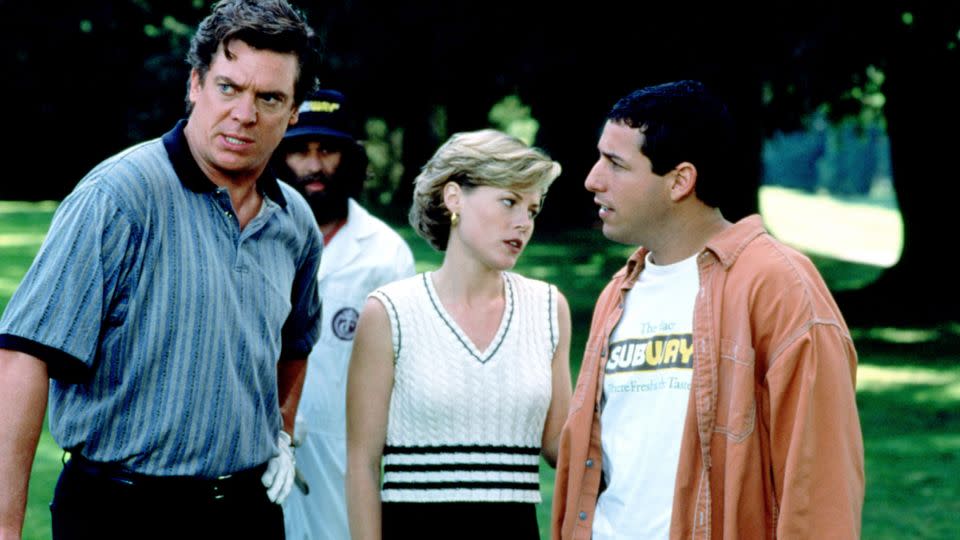 McDonald, Bowen and Sandler (left to right) in the 1996 film. - Universal/Everett Collection