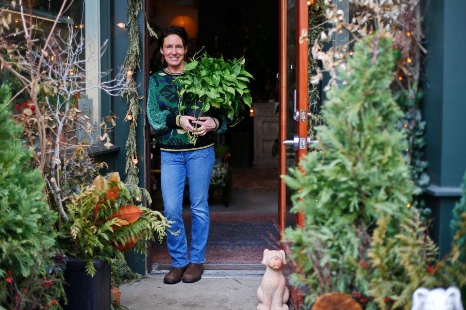 Marissa Chappell, owner, at the new Thallo Home & Garden on Union Street in New Bedford.