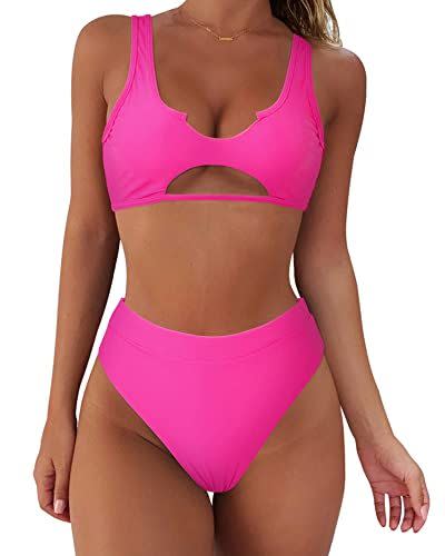 4) Cutout Cheeky High-Waisted Bikini