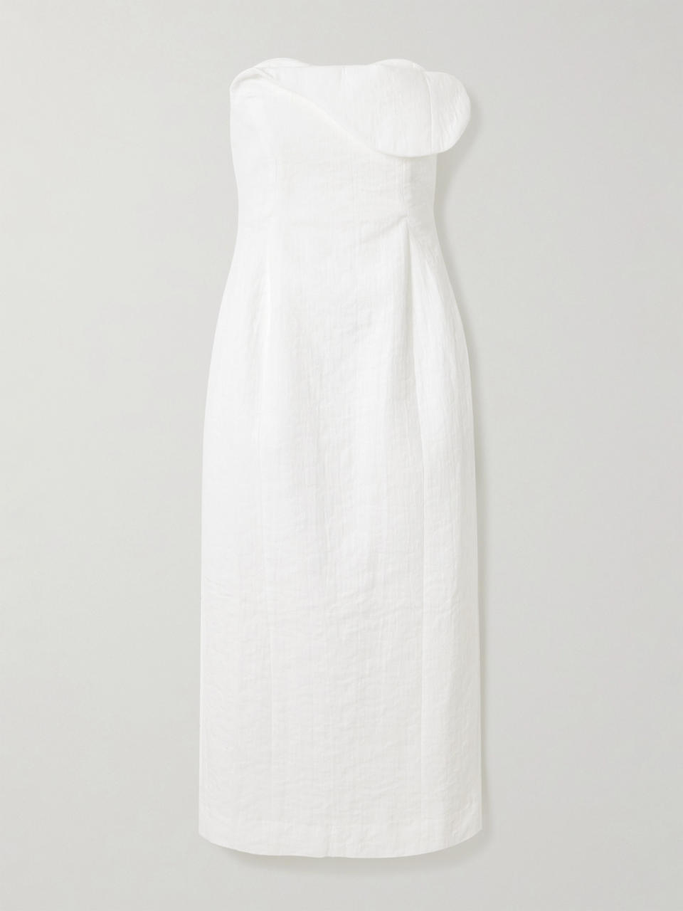 Lisha Strapless Organic Cotton-Jacquard Midi Dress