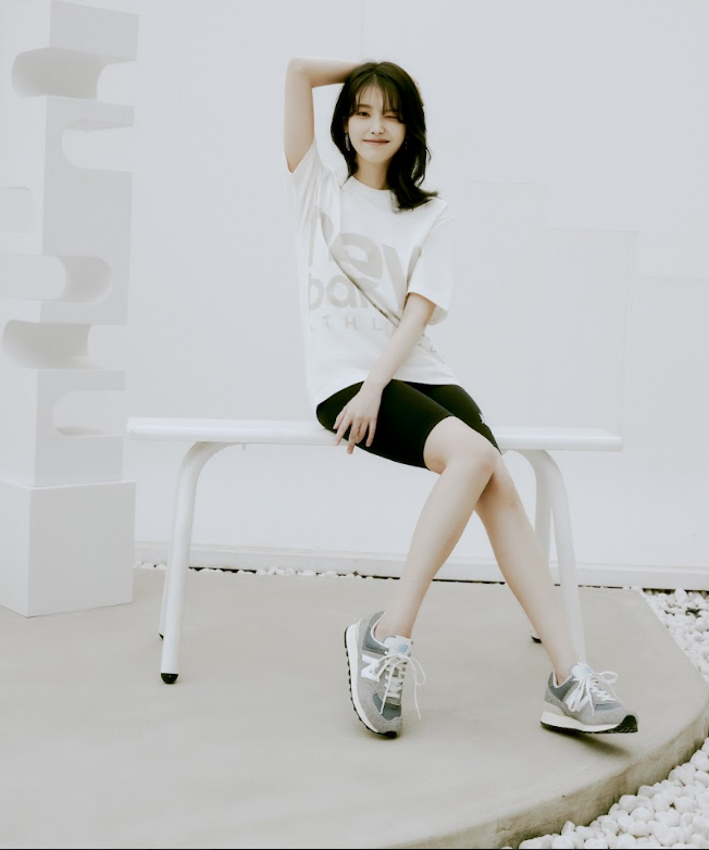 New Balance ambassador Korean pop star IU rocks the brand's apparel and shoes. PHOTO: New Balance