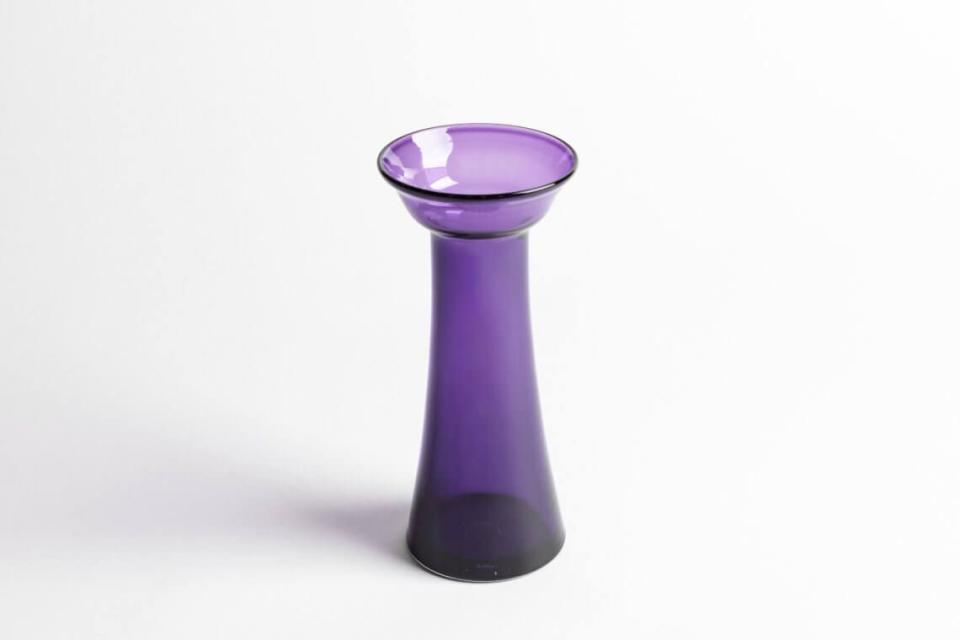 9) Handblown Bulb Vase in Amethyst