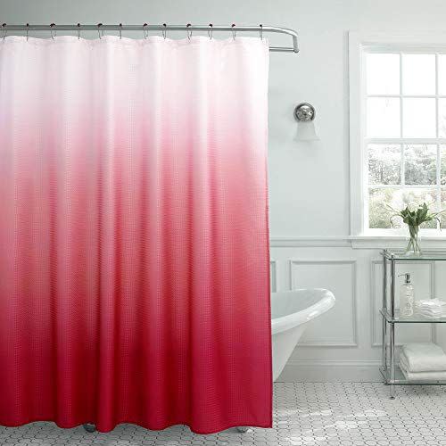 8) Creative Home Ideas Red Ombre Shower Curtain