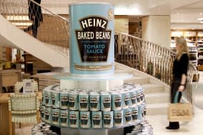 Limited edition Heinz Beanz label cans