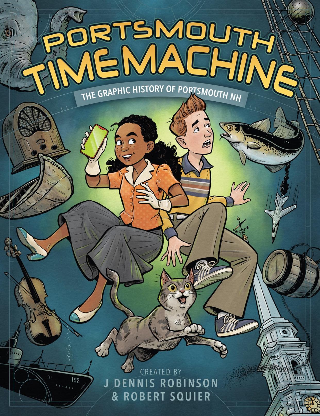 The first-ever graphic history of the city, Portsmouth Time Machine, will launch at Portsmouth Historical Society the evening of June 28. The 32-page full-color comic for young readers was inspired by the city's 400th anniversary celebration.