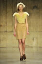 <b>LFW AW13: Simone Rocha </b><br><br>This fur-lined dress was one of the more bizarre looks.<br><br>© Rex