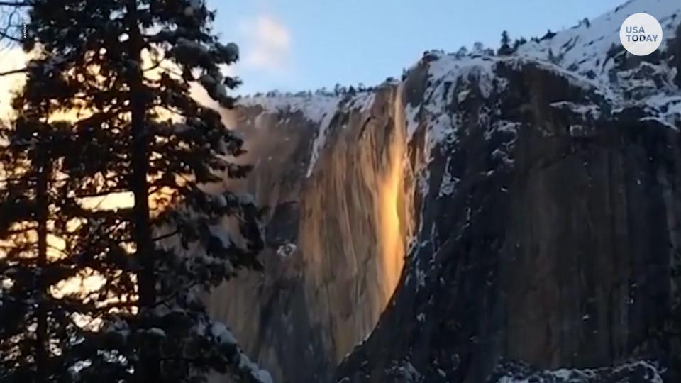 The famed Horsetail "firefall" at California’s Yosemite National Park could fall victim this year to a lack of rain and water.