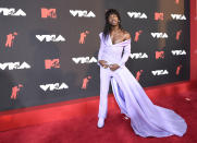 Lil Nas X llega a la ceremonia de los Premios MTV a los Videos Musicales, el domingo 12 de septiembre de 2021 en el Barclays Center en Nueva York. (Foto por Evan Agostini/Invision/AP)