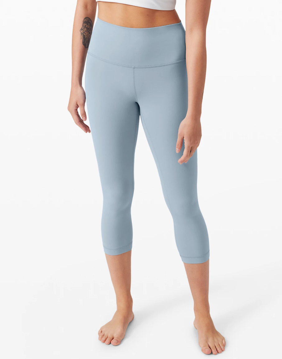 Lululemon Align Crop in chambray. 