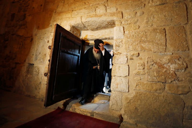 Nativity Church reopens as Palestinians ease coronavirus restrictions, in Bethlehem