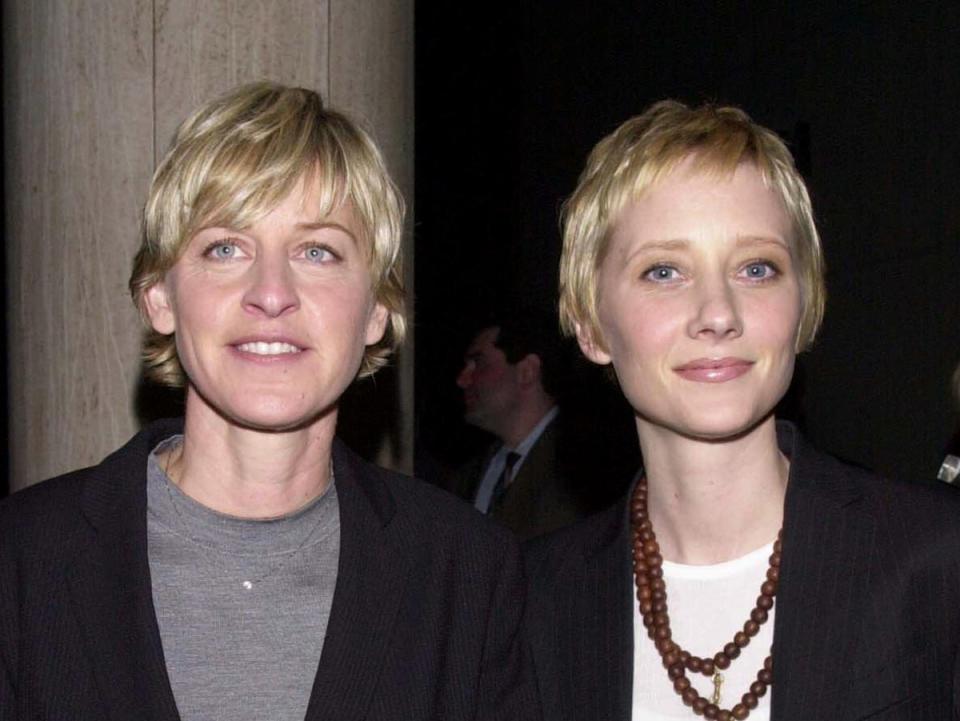 Ellen DeGeneres (L) and actor Anne Heche (AFP via Getty Images)