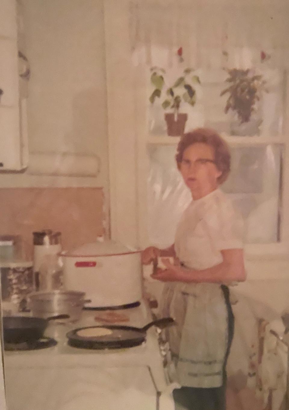 Courier Journal food writer Amanda Hancock’s great grandmother in her kitchen in Irvine, Kentucky.