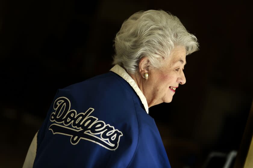 LOS ANGELES, CA -- MAY 10, 2016: Rosalind (Roz) Wiener Wyman won a seat on the Los Angeles City Council when she was just 22, back in 1953. And a few years later she helped bring the then-Brooklyn Dodgers to their current home at Chavez Ravine. (Kirk McKoy / Los Angeles Times)