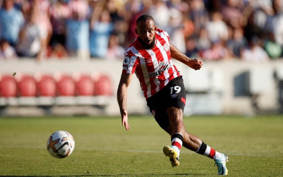 Brentford's Bryan Mbeumo scores their fourth goal  - Action Images via Reuters/John Sibley